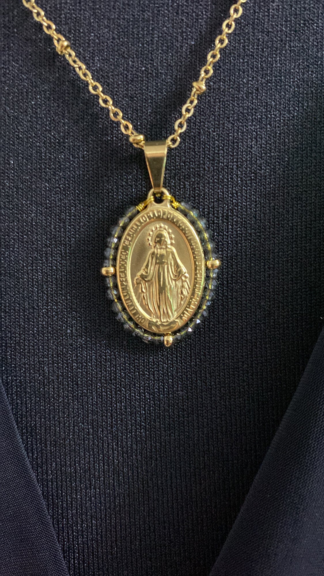 Gold Miraculous Medal, Charcoal