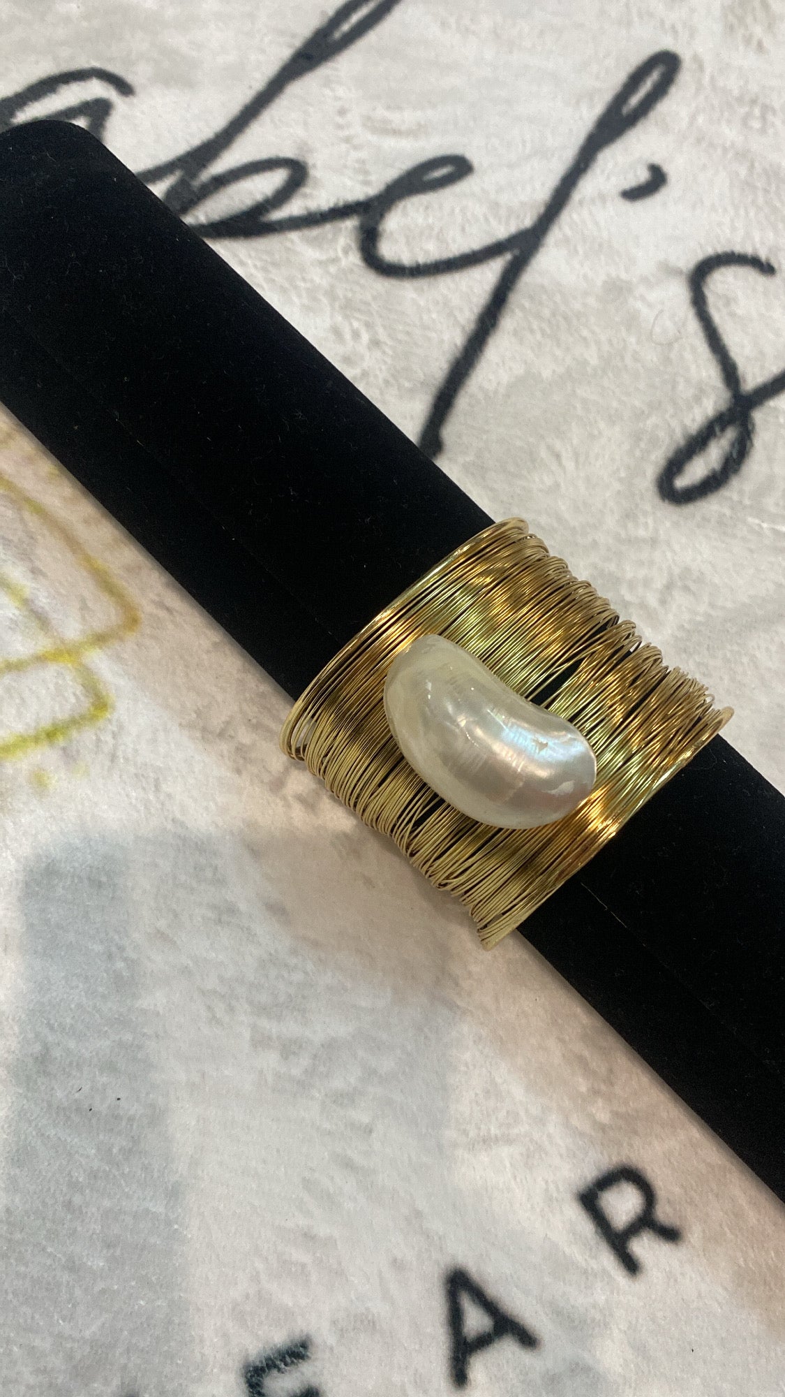 Gold Crystal Cuff