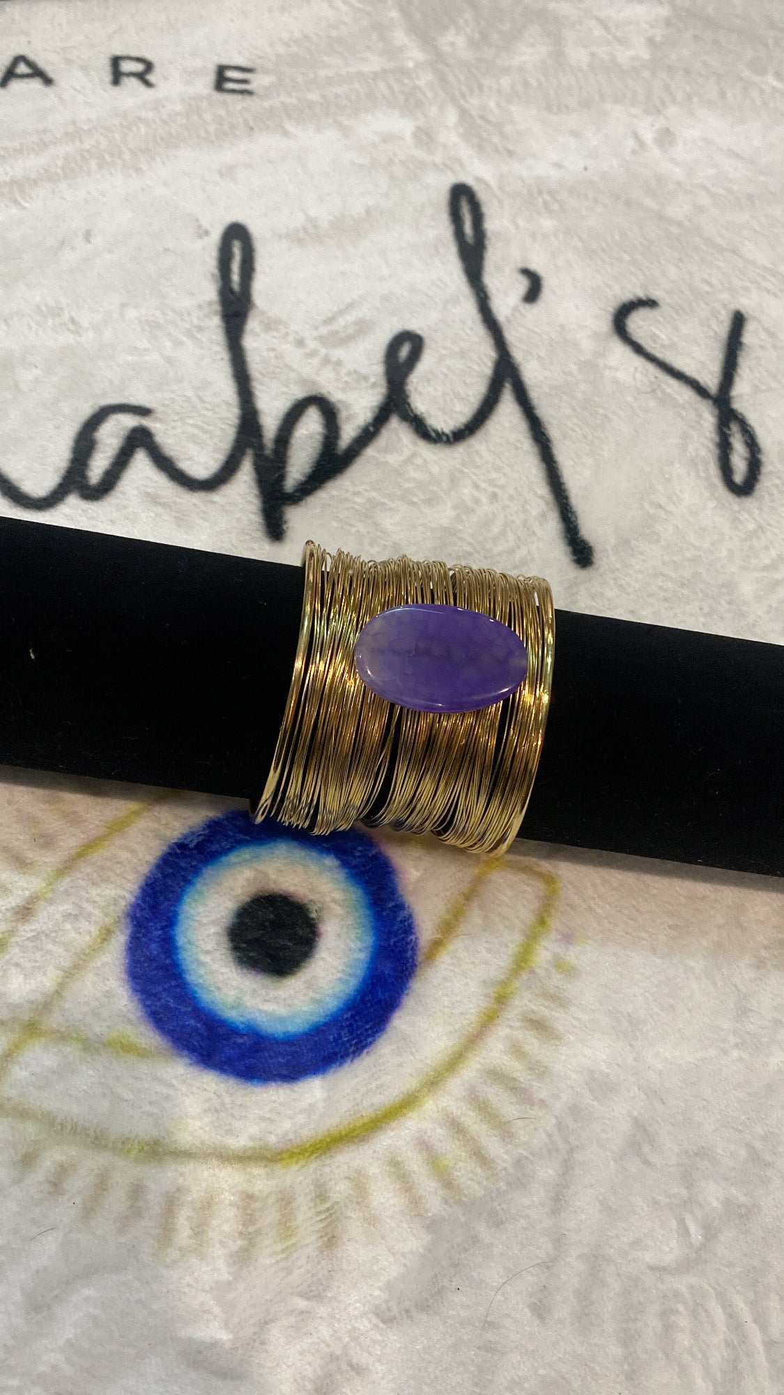Gold Crystal Cuff