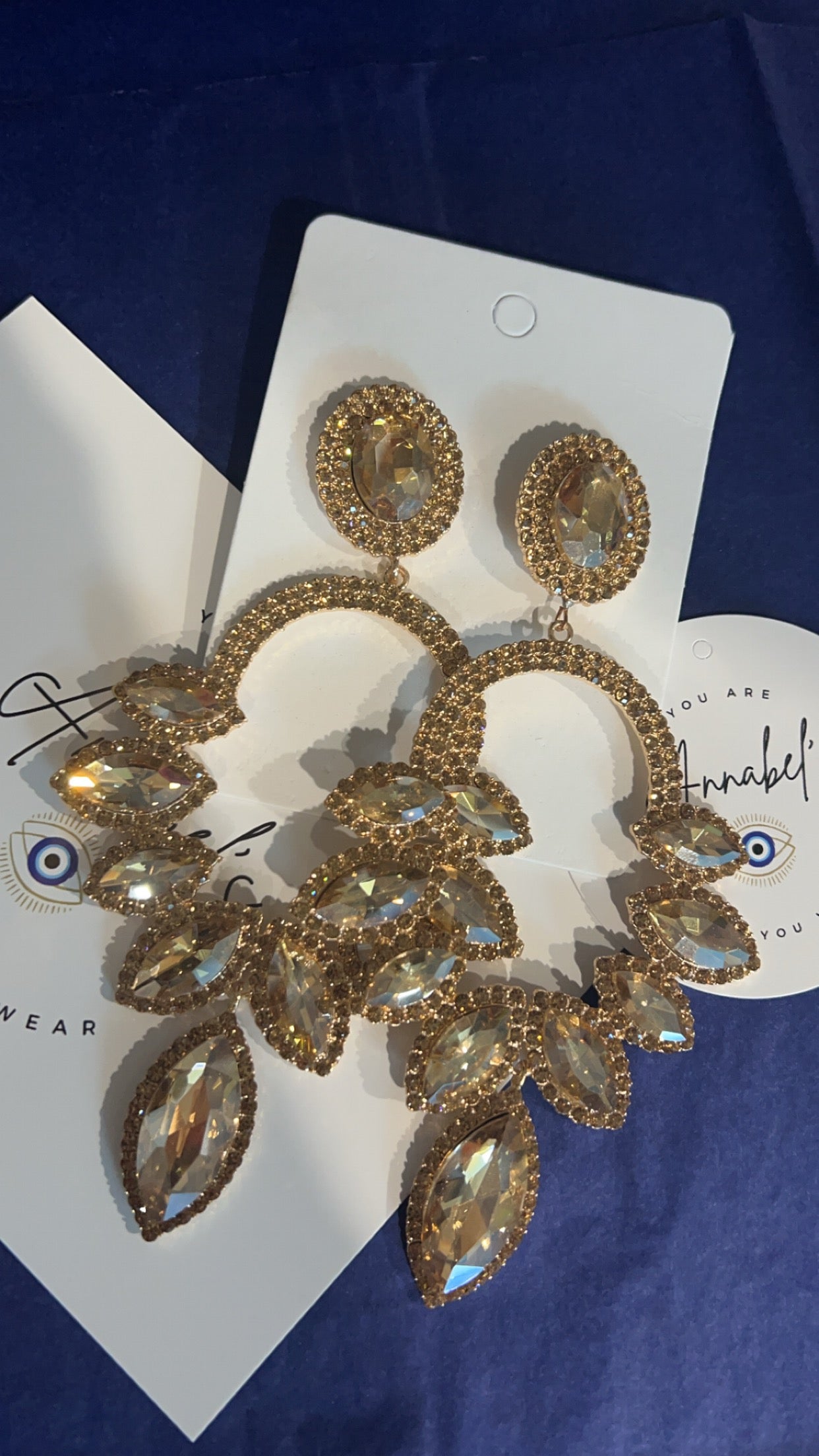 Extreme Drop Rhinestone Earrings