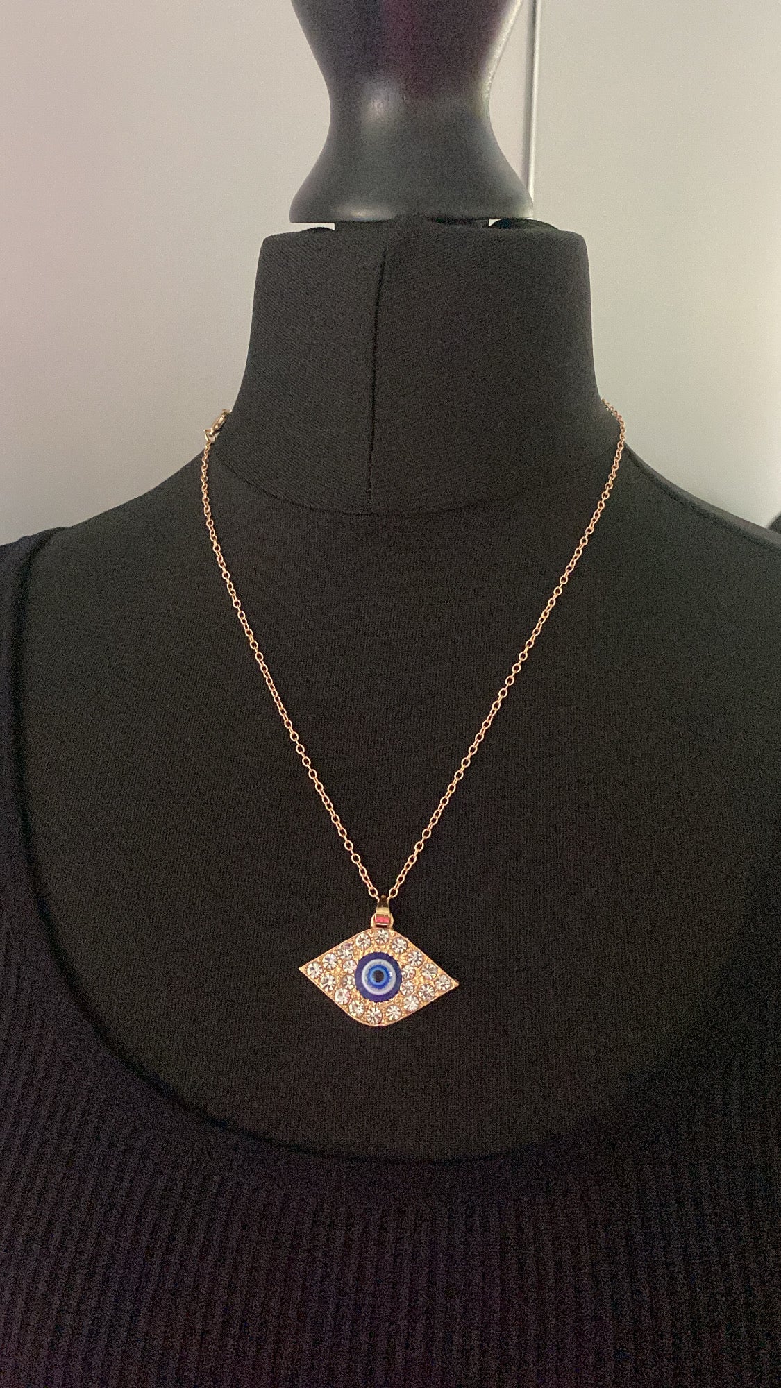 Evil Eye Diamante Pendant