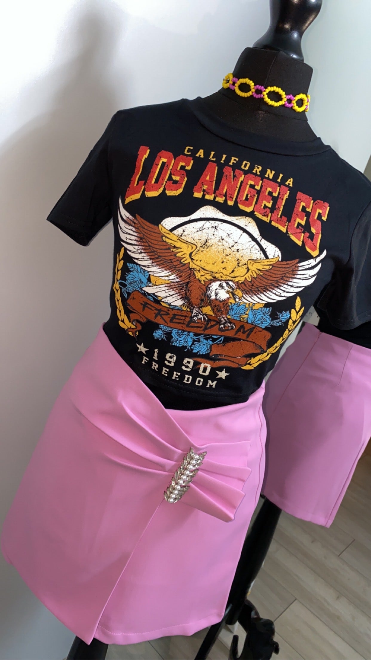 Freedom Eagle Graphic Printed Crop Top