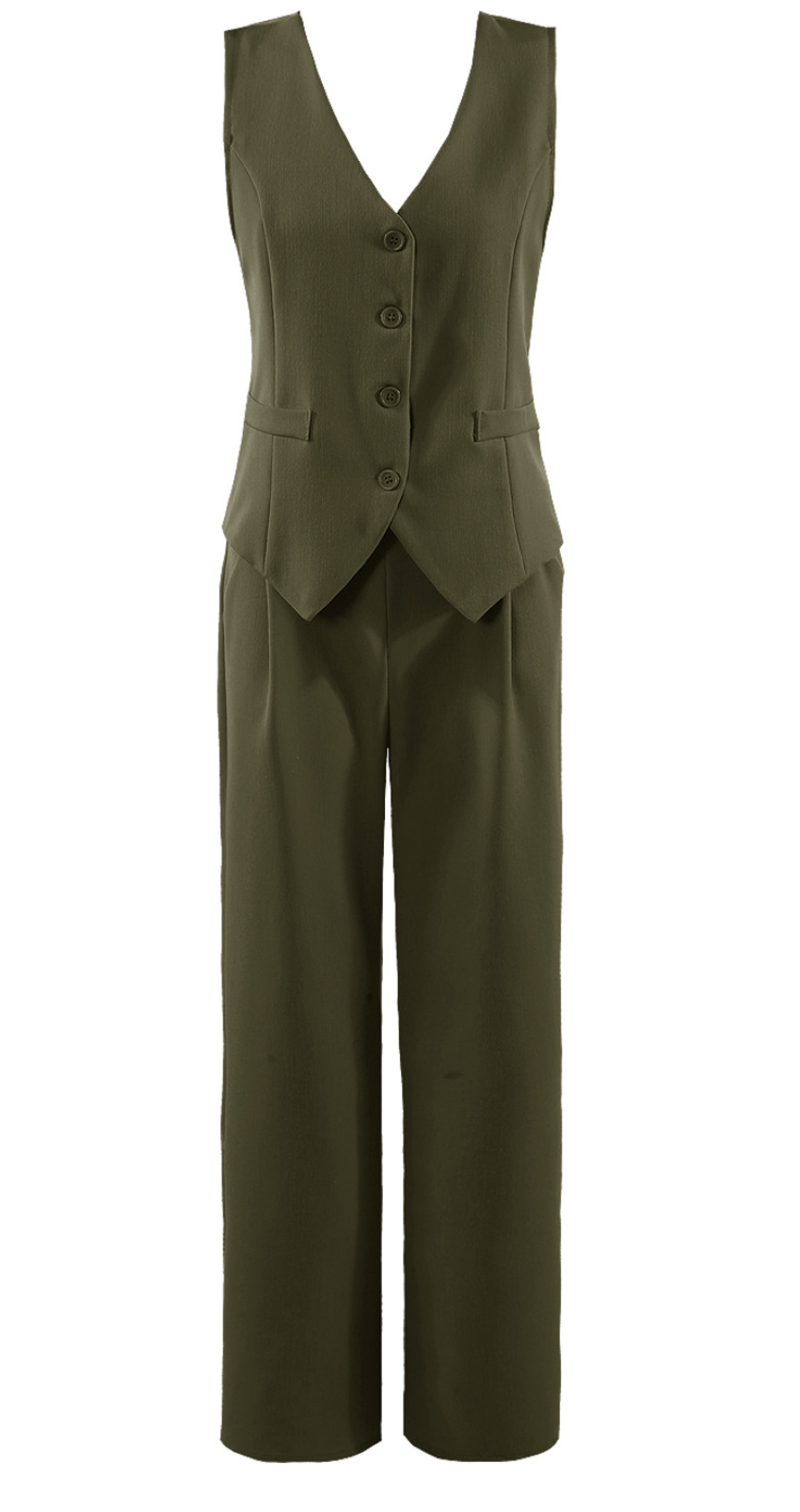 Waist Coat and Wide Leg Trouser Set