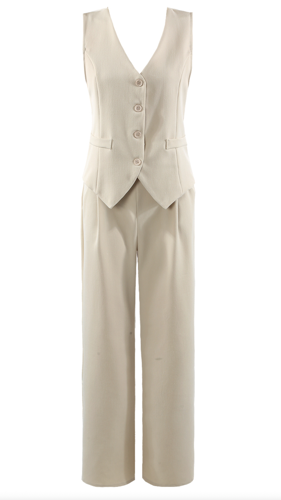 Waist Coat and Wide Leg Trouser Set