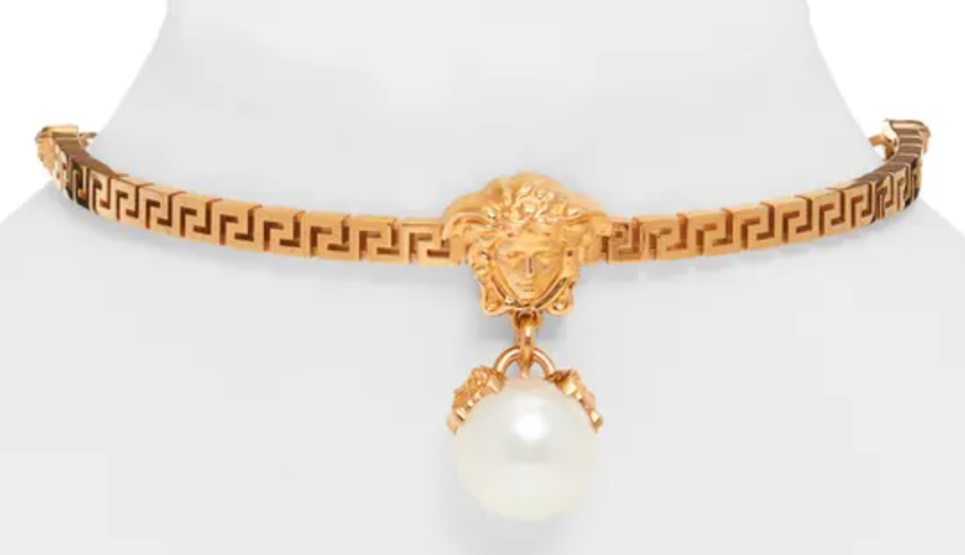 Medusa Faux Pearl Choker