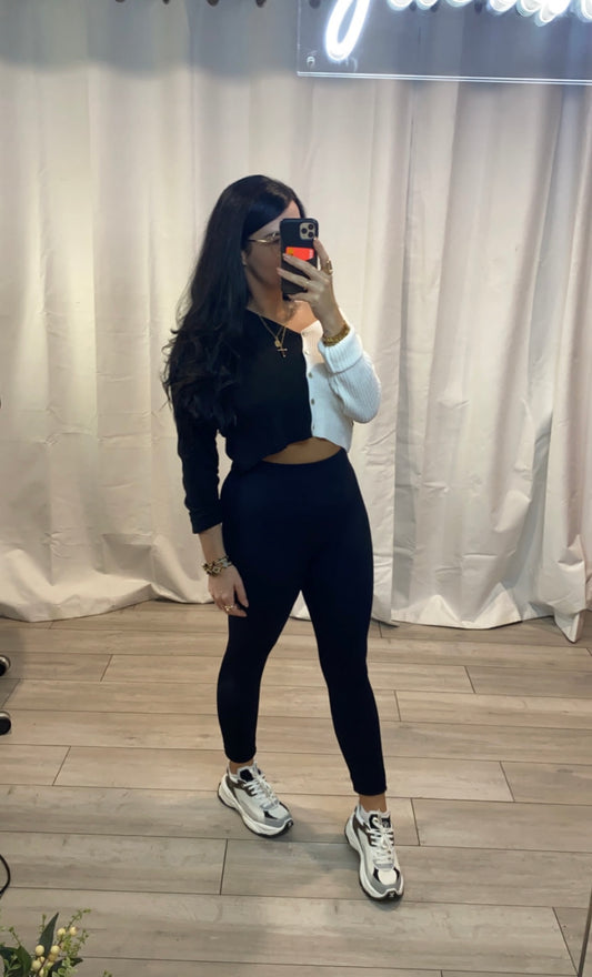 Monochrome Cropped Cardi