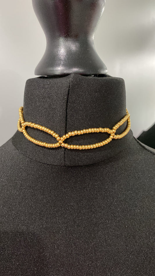 Gold Beaded Choker