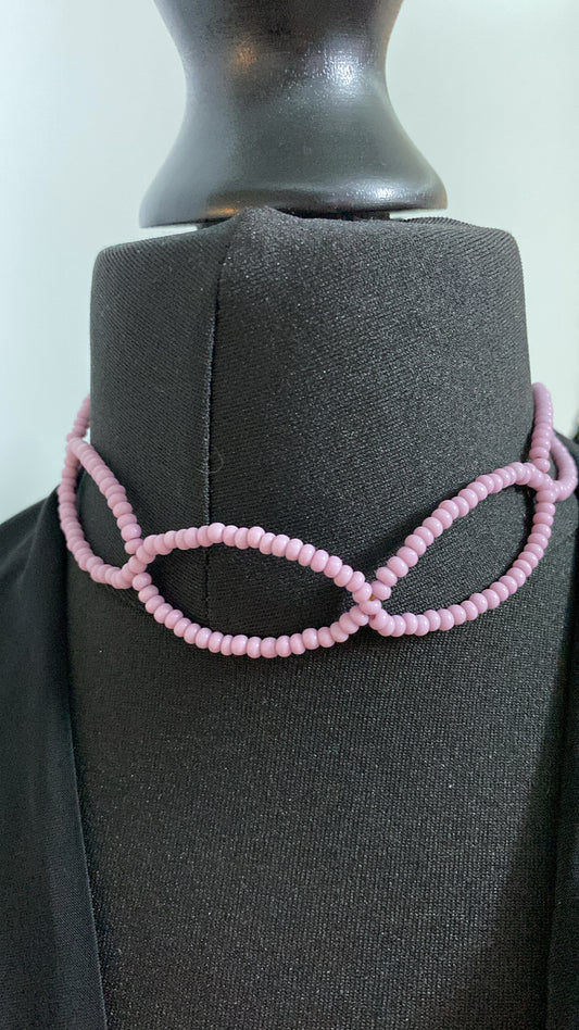 Lilac Beaded Choker