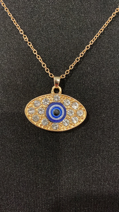 Oval Diamante Evil Eye