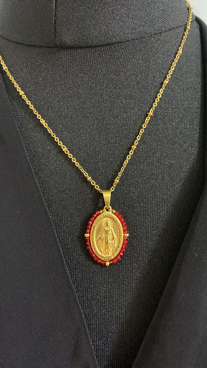 Gold Miraculous Medal, Red