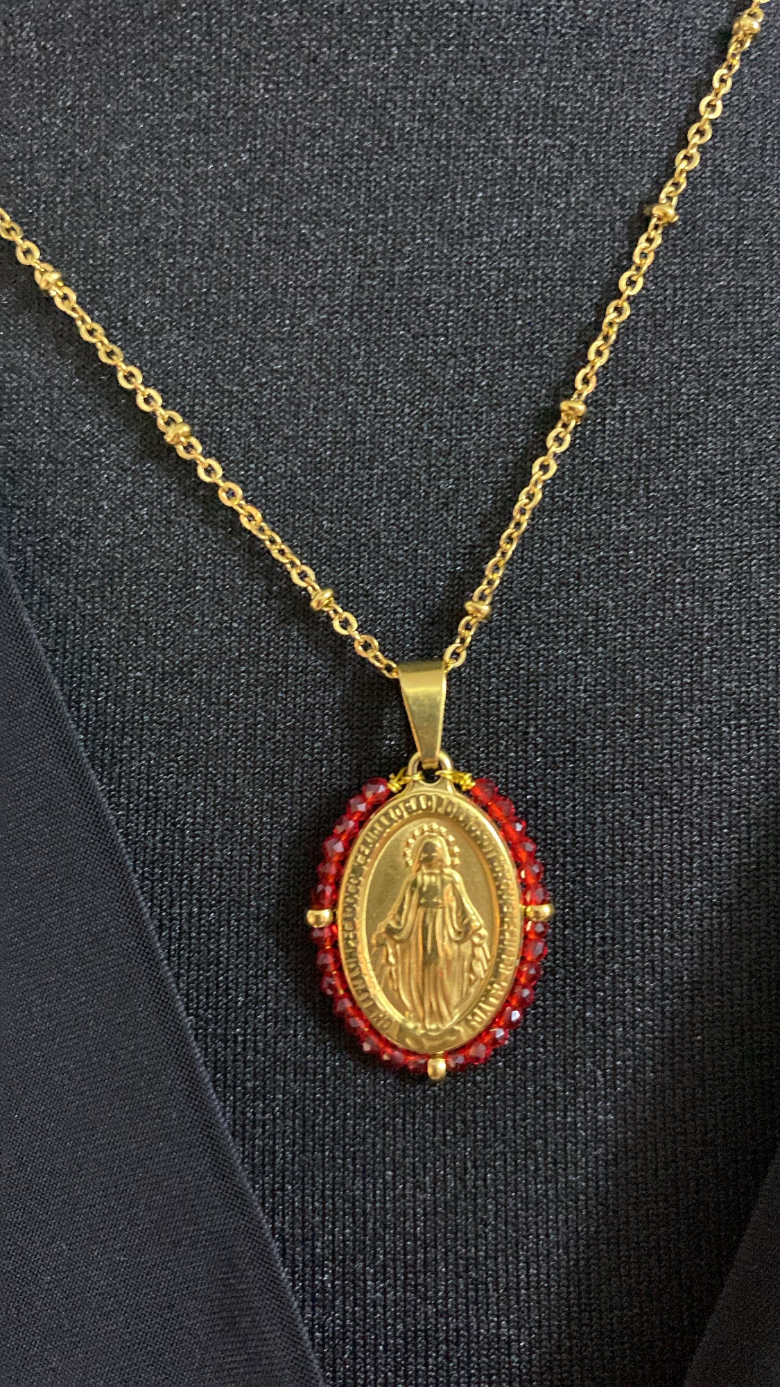 Gold Miraculous Medal, Red