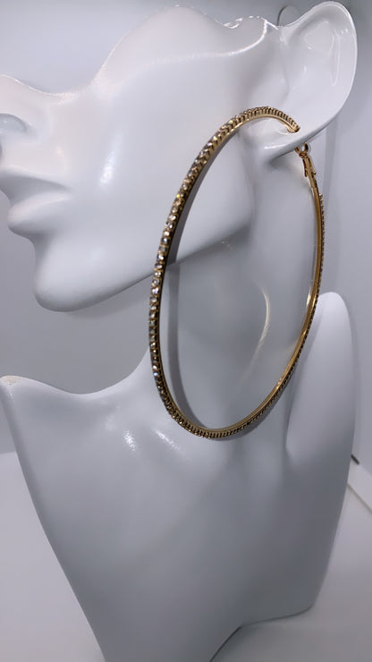 Extra Large Diamante Hoops