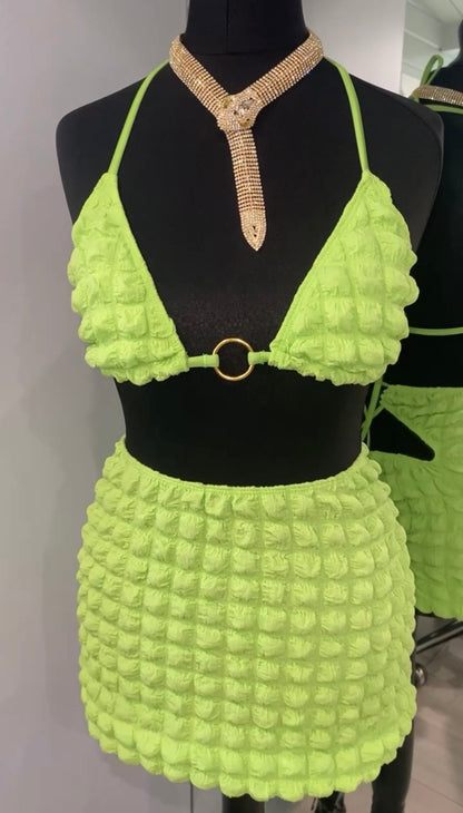 Neon Lime Bubblewrap Bikini