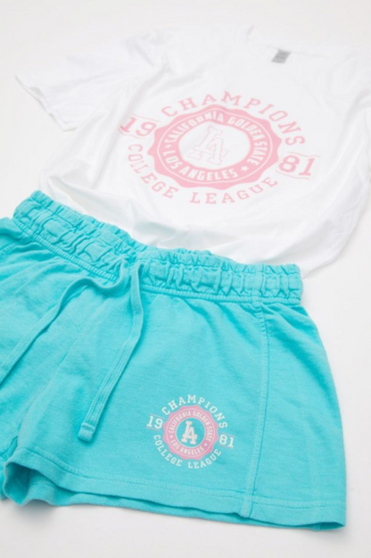 Champions Printed T-Shirt and Short Set