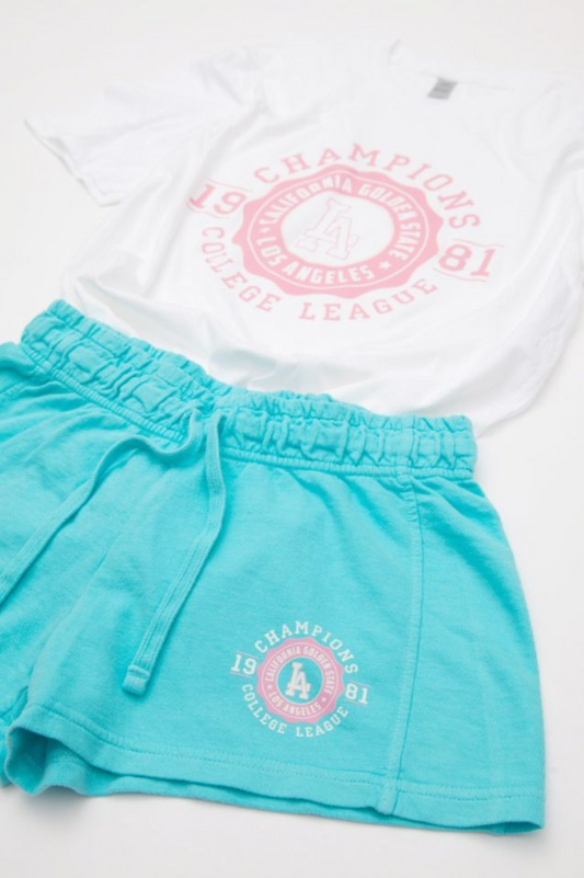 Champions Printed T-Shirt and Short Set