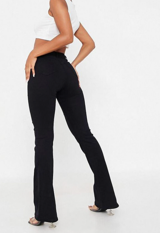 Black Skinny Fit Flares